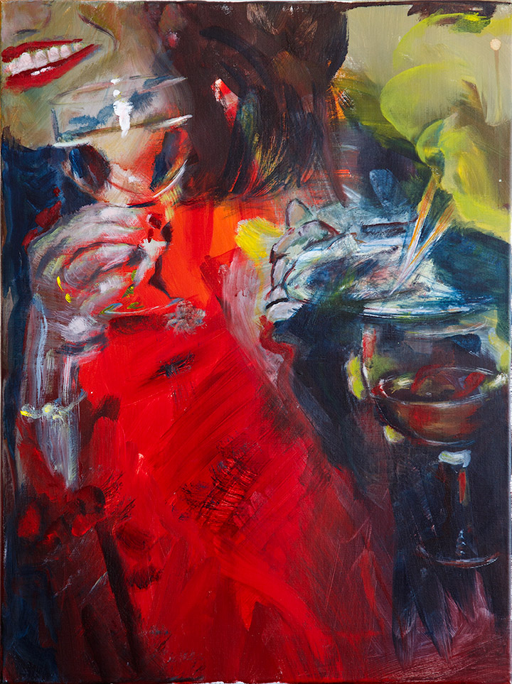 Red and Wine (2012), 60x80 cm, Acrylic on canvas