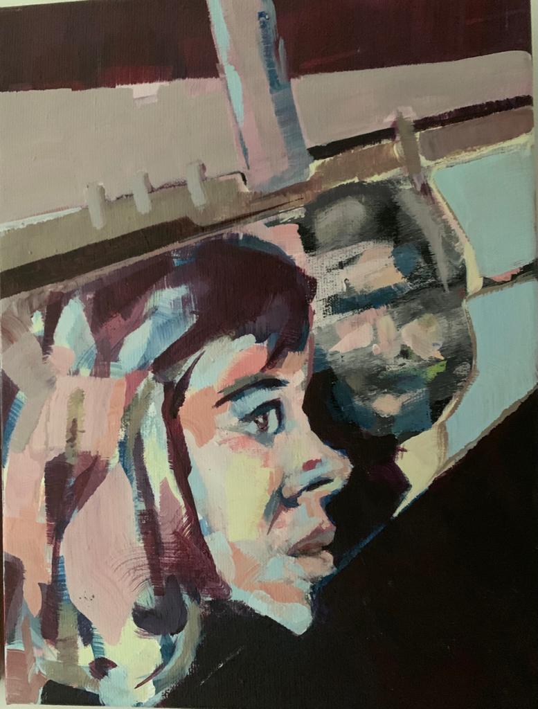 Flying away III (2016), 30x40 cm, Acrylic on canvas
